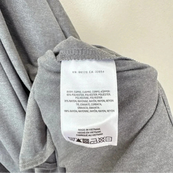 Deletta Anthropologie Womens M/L Tulay  Metallic Shimmer Cold Shoulder Top - Picture 10 of 13